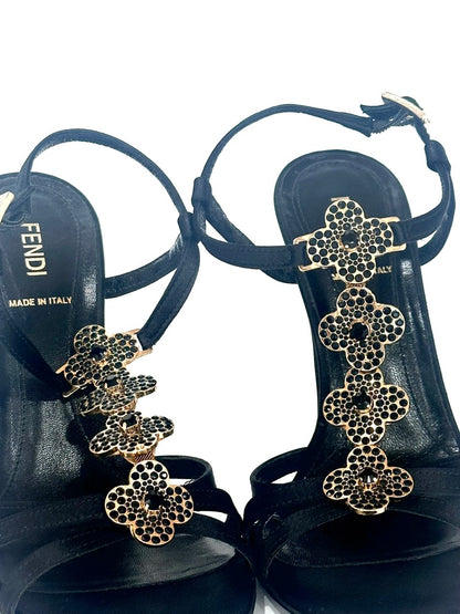 FENDI T-Strap Sandals, IT 37.5