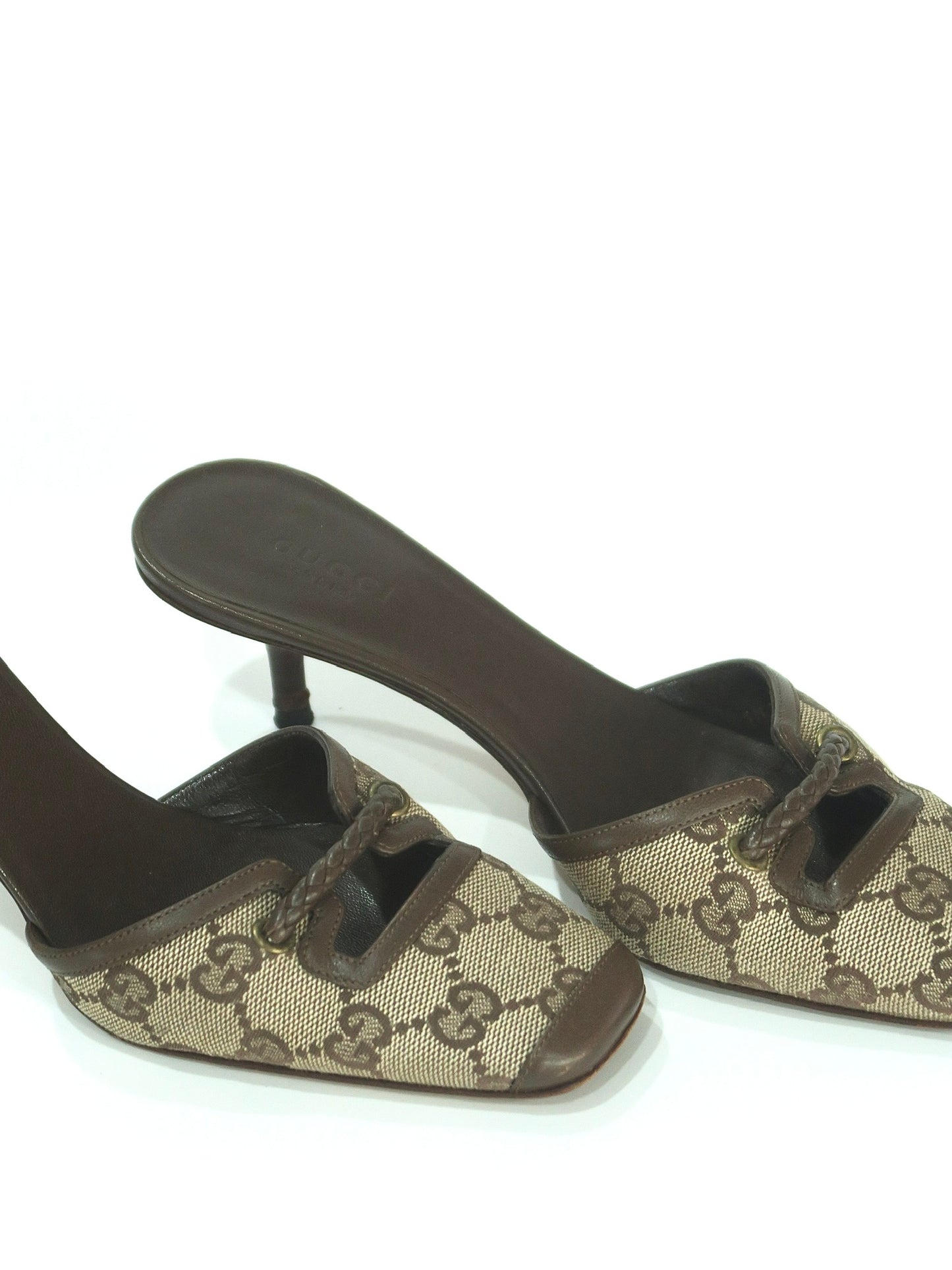 Gucci FW2002 GG Monogram Mules, IT 35