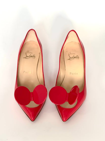 Christian Louboutin Red Madame Mouse Heels, IT 35