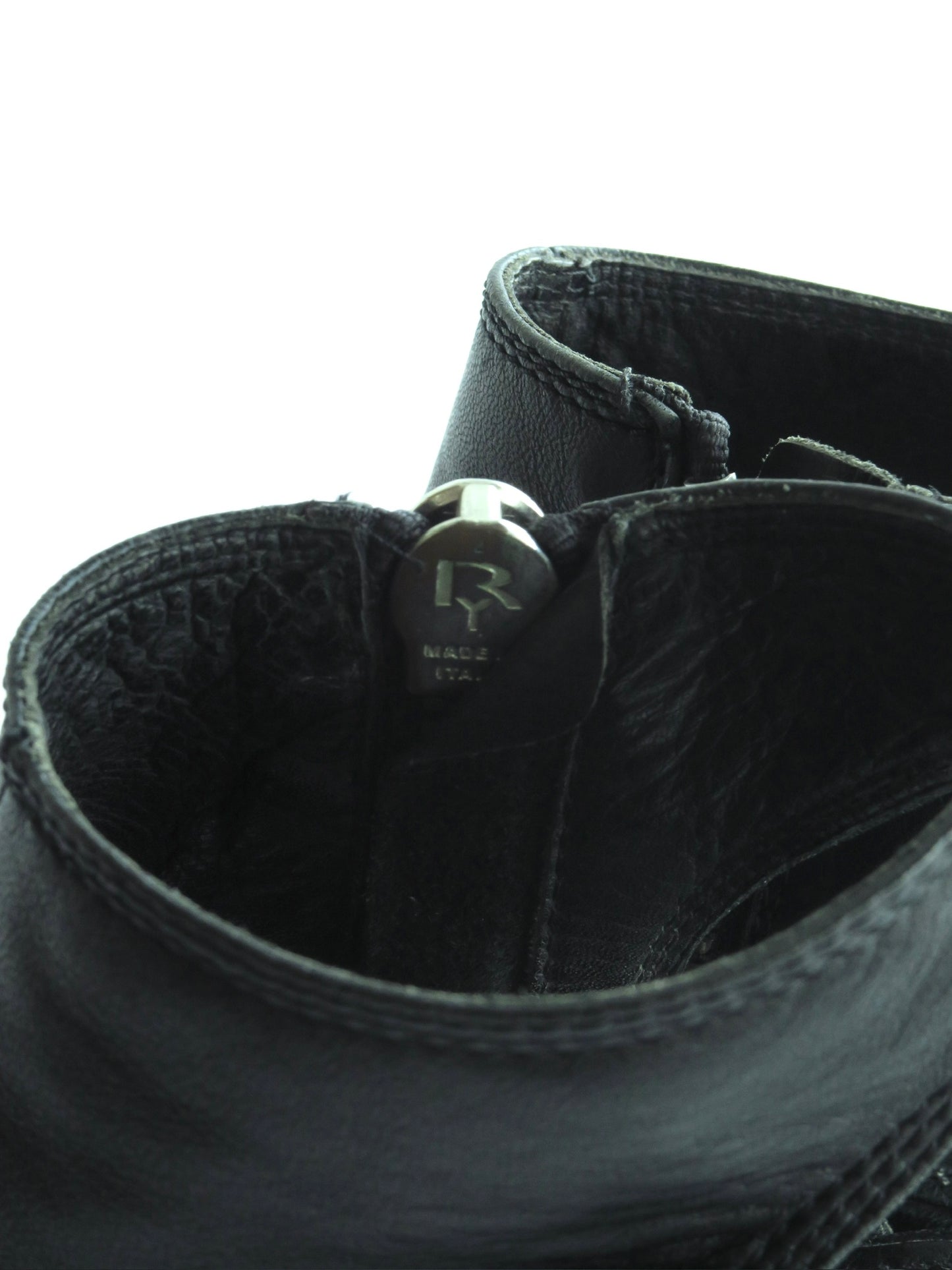 Rick Owens Black Criss Cross Wedge Heels, IT 37