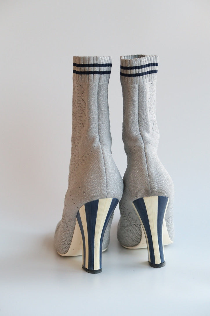 Fendi SS2017 RTW Knitted Sock Boots, IT 37