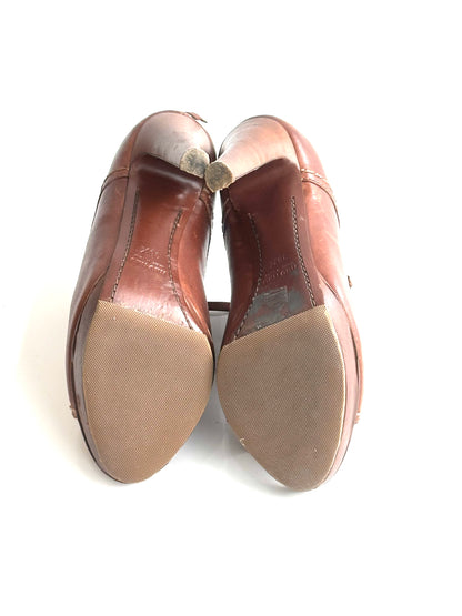 Miu Miu Peep Toe Brown Heels, IT 36.5