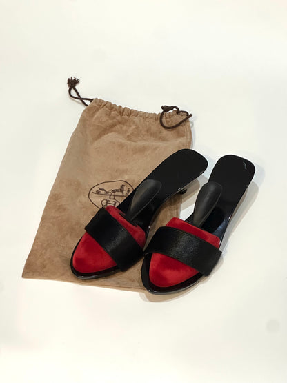 Hermès Wedge Mule Sandals, IT 40