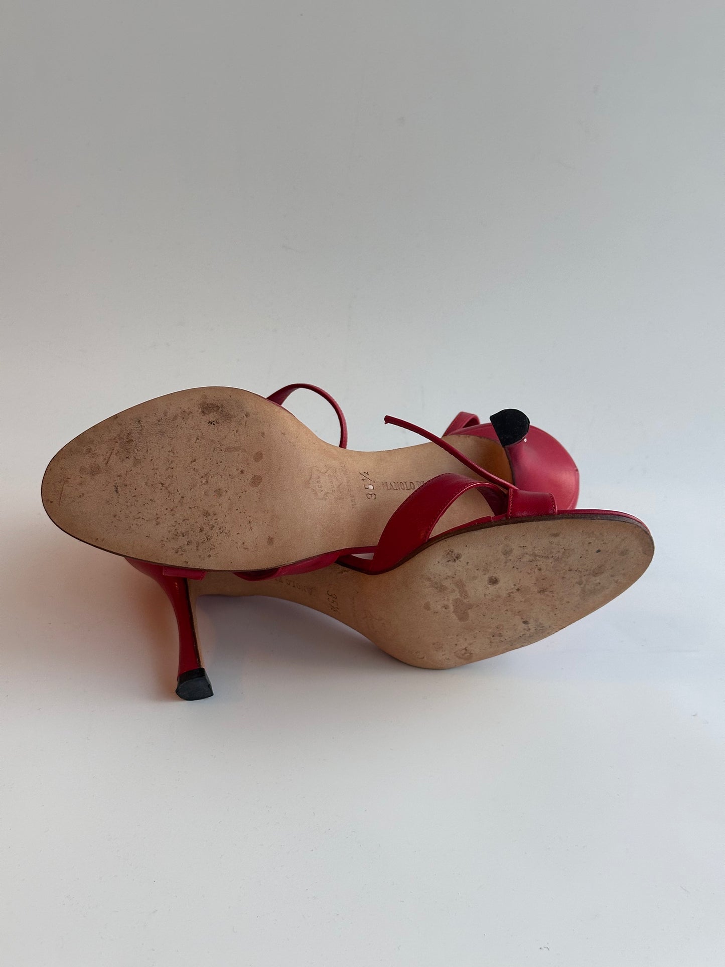Manolo Blahnik Red Sandals, IT 35.5
